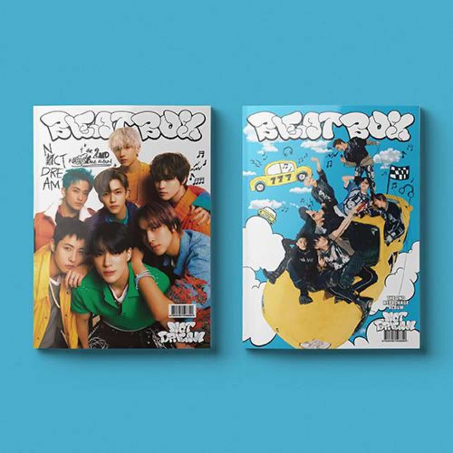 NCT DREAM - 2nd Full Album [Beatbox](Photobook Ver.) ( 2 Random 1) - Album Kpop, photobooks stylés sur fond bleu