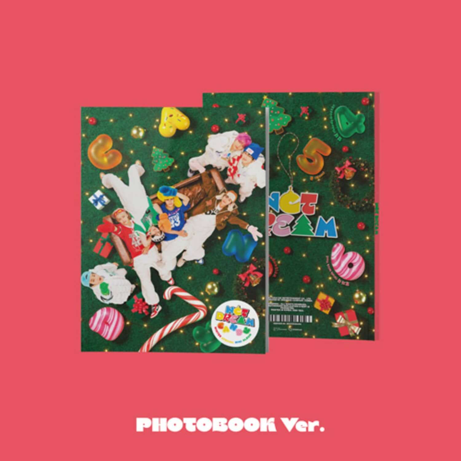 NCT DREAM - [Candy] (Photobook Ver.) - Album Kpop, photobook décorations festives sur fond vert coloré