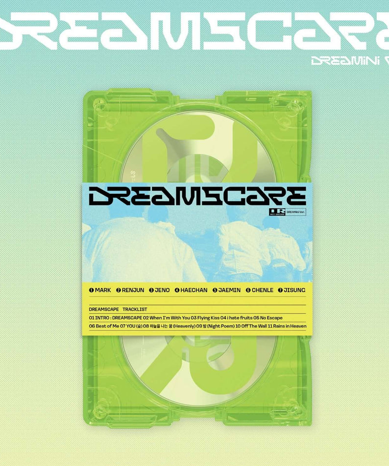 NCT DREAM - [DREAMSCAPE] (DREAMini Ver.) - Album Kpop de la marque NCT DREAM, visuel vert Dreamscape sur boîtier