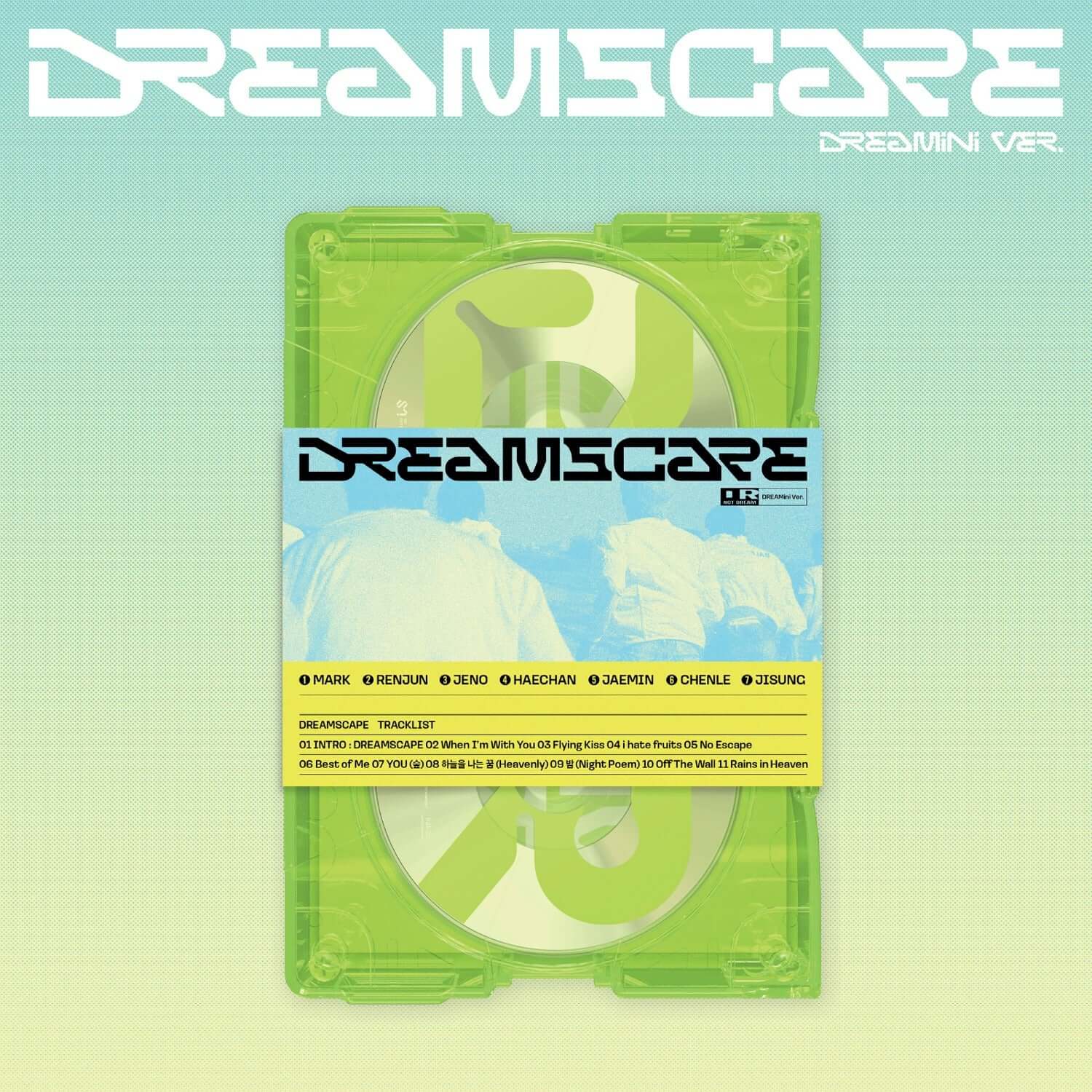 NCT DREAM - [DREAMSCAPE] (DREAMini Ver.) - Album Kpop de la marque NCT DREAM, visuel vert Dreamscape sur boîtier
