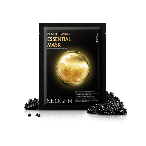 NEOGEN Black Cavier Essentail Mask 10 Sheets
