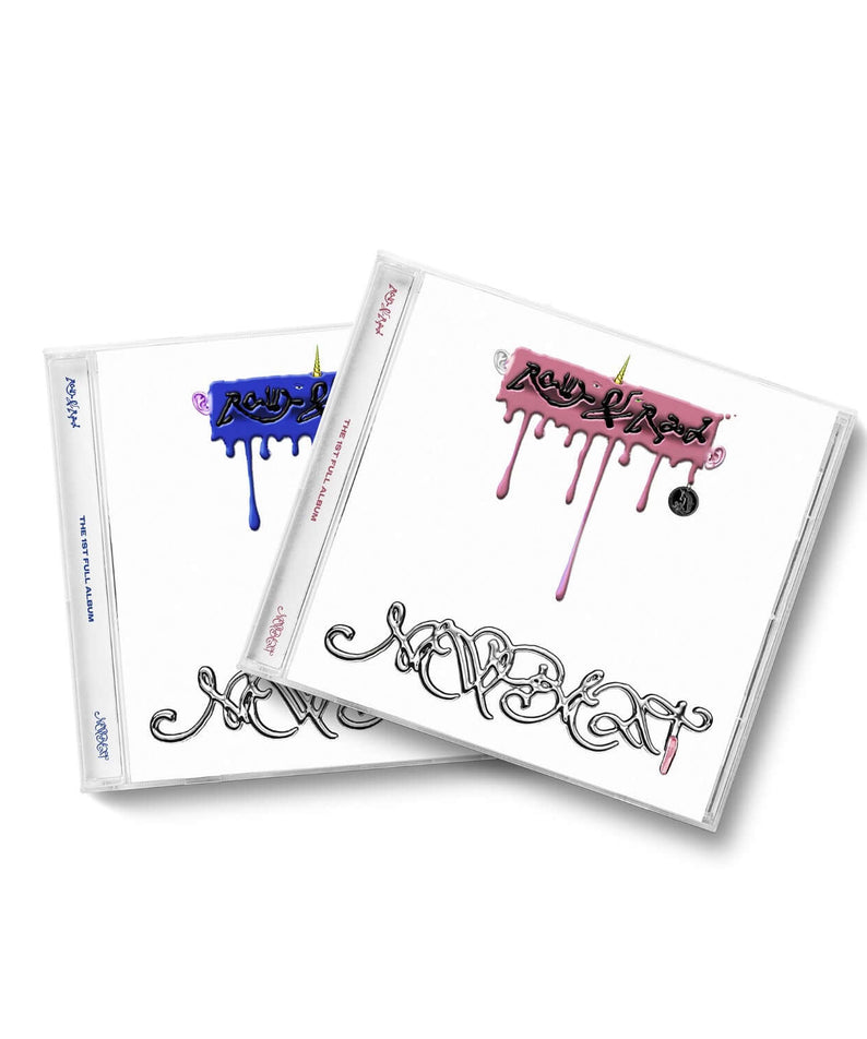 NEWBEAT - 1ST FULL ALBUM [RAW AND RAD] (JEWEL) (Random 1 of 2) - Album Kpop, pochette unique, visuel peinture dégoulinant