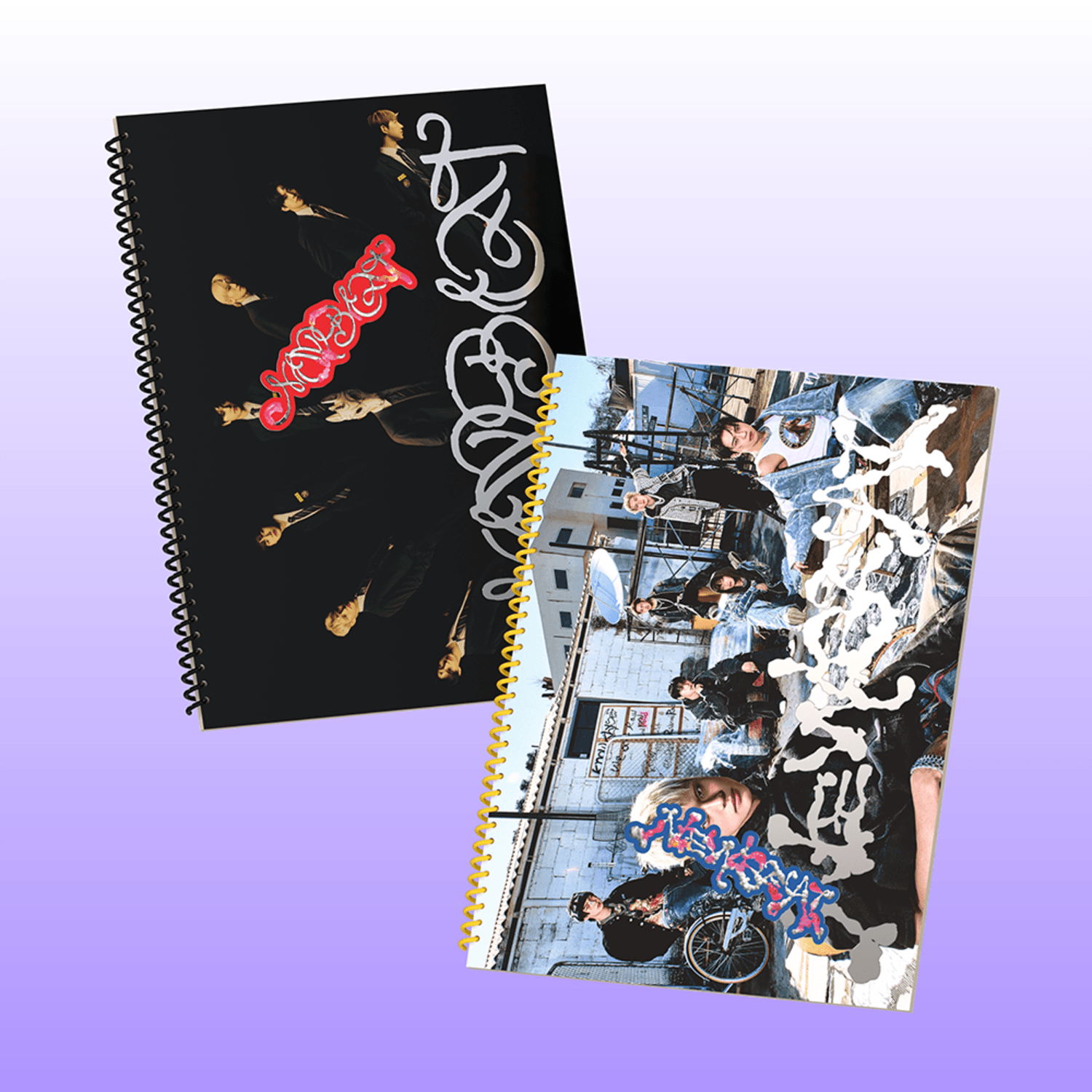 NEWBEAT - 1ST FULL ALBUM [RAW AND RAD] (PHOTOBOOK) (Random 1 of 2) - Album Kpop, photo de photobook noir/rouge.