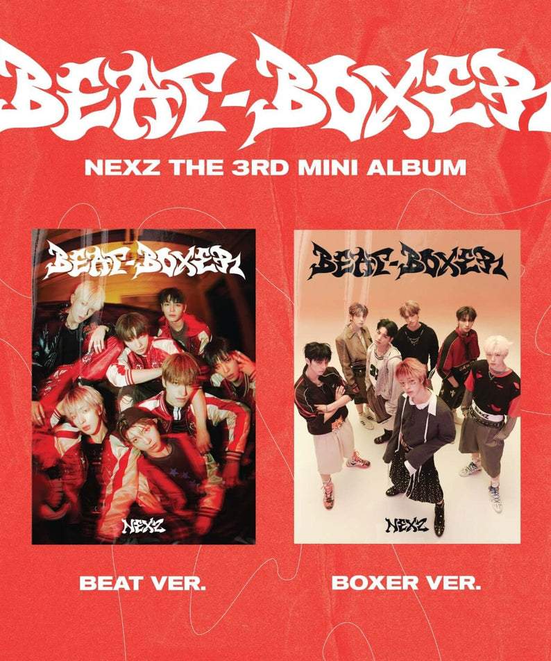 NEXZ - 3rd Album [Beat-Boxer] (Random) - Album Kpop, couverture rouge NEXZ avec photos Beat Ver et Boxer Ver