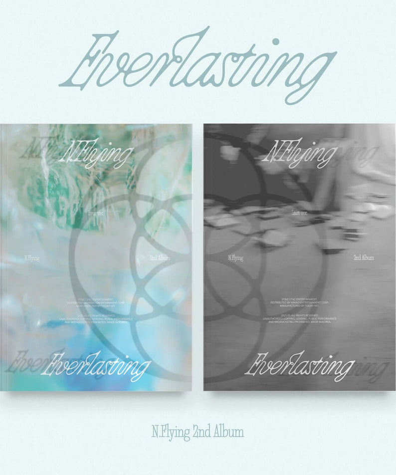 N.FLYING - 2nd Album [Everlasting] (Ever ver. / Last ver.) (Set of 2) - Album Kpop, coffret double sur fond bleu
