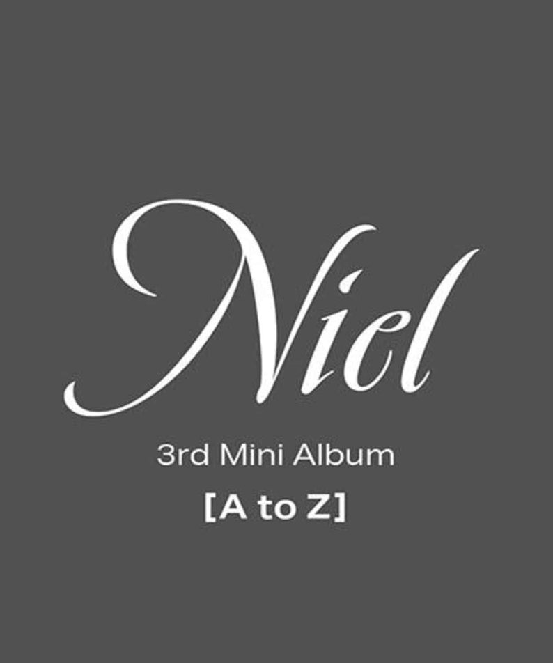 NIEL - 3rd [A to Z] - Album Kpop, visuel couverture grise avec logo Niel et texte 3rd Mini Album
