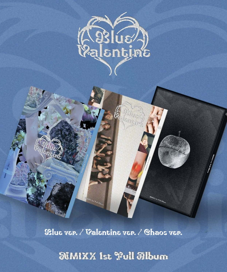 NMIXX - [Blue Valentine ] (Random 1 of 3) - Album Kpop : coffret alü bleu avec livret photo sur fond bleu Valentine