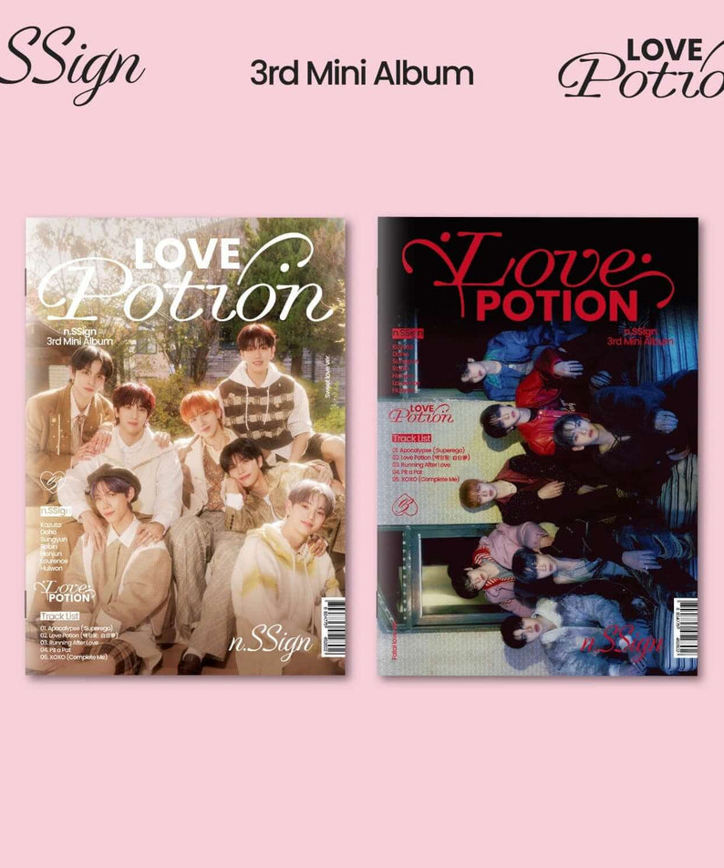 N.SSIGN - 3rd Album [Love Potion] Random - Album Kpop, jaquettes rose, concept Love Potion, fan art visuel