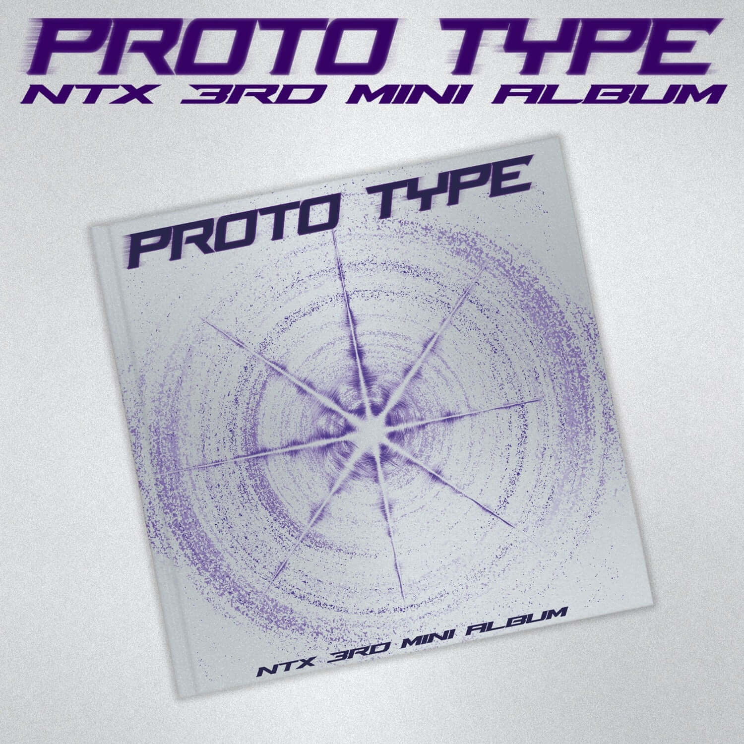 NTX - [PROTO TYPE] - Album Kpop NTX, pochette violette PROTO TYPE, visuel circulaire sur fond clair, photo produit.