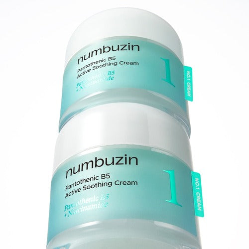 NUMBUZIN No.1 Pantothenic Acid Active Soothing Cream 80ml de la marque NUMBUZIN, pot crème apaisante sur fond blanc.