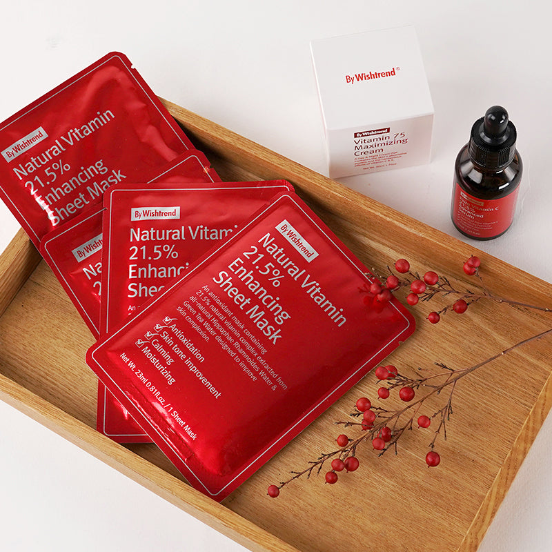BY WISHTREND Natural Vitamin 21.5 Enhancing Sheet Mask 23ml