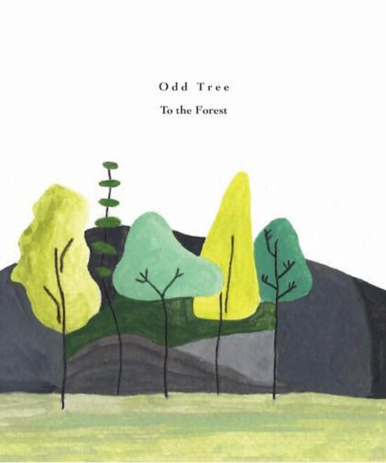 ODD TREE - EP - Album Kpop : pochette Odd Tree “To the Forest”, forêt colorée sur fond blanc, style art de Kpop