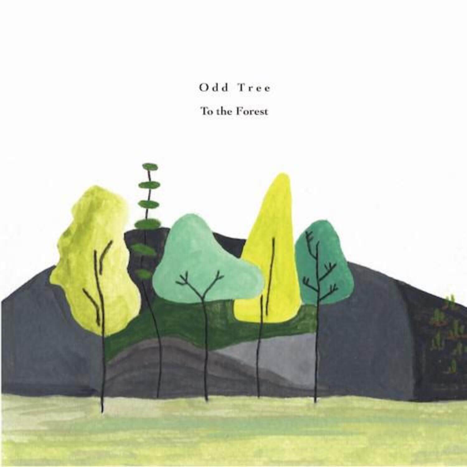 ODD TREE - EP - Album Kpop : pochette Odd Tree “To the Forest”, forêt colorée sur fond blanc, style art de Kpop