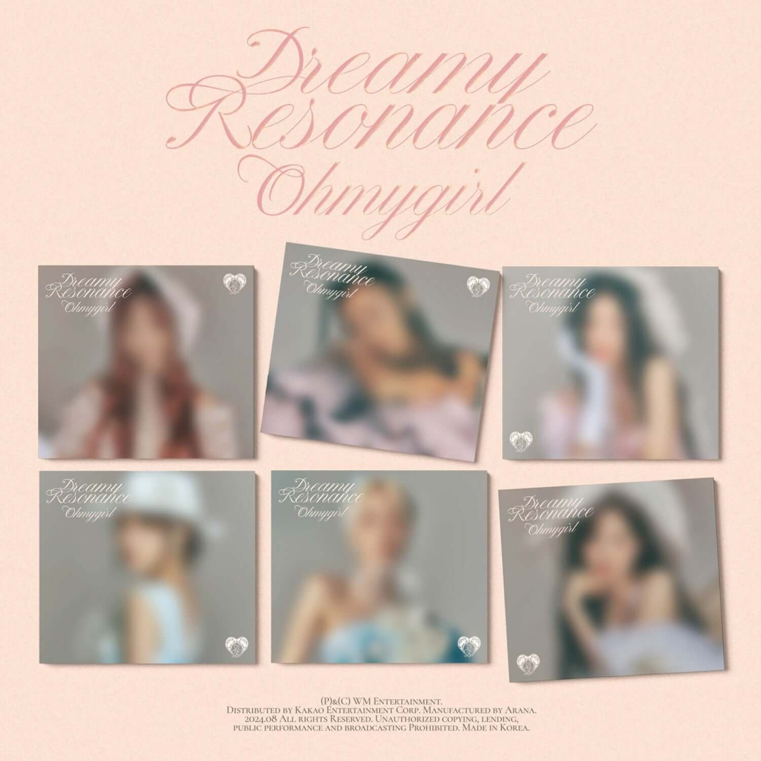 OH MY GIRL - 10th Album [Dreamy Resonance] (Digipack) (Random) - Album Kpop : visuels flous sur digipacks, style dreamy.