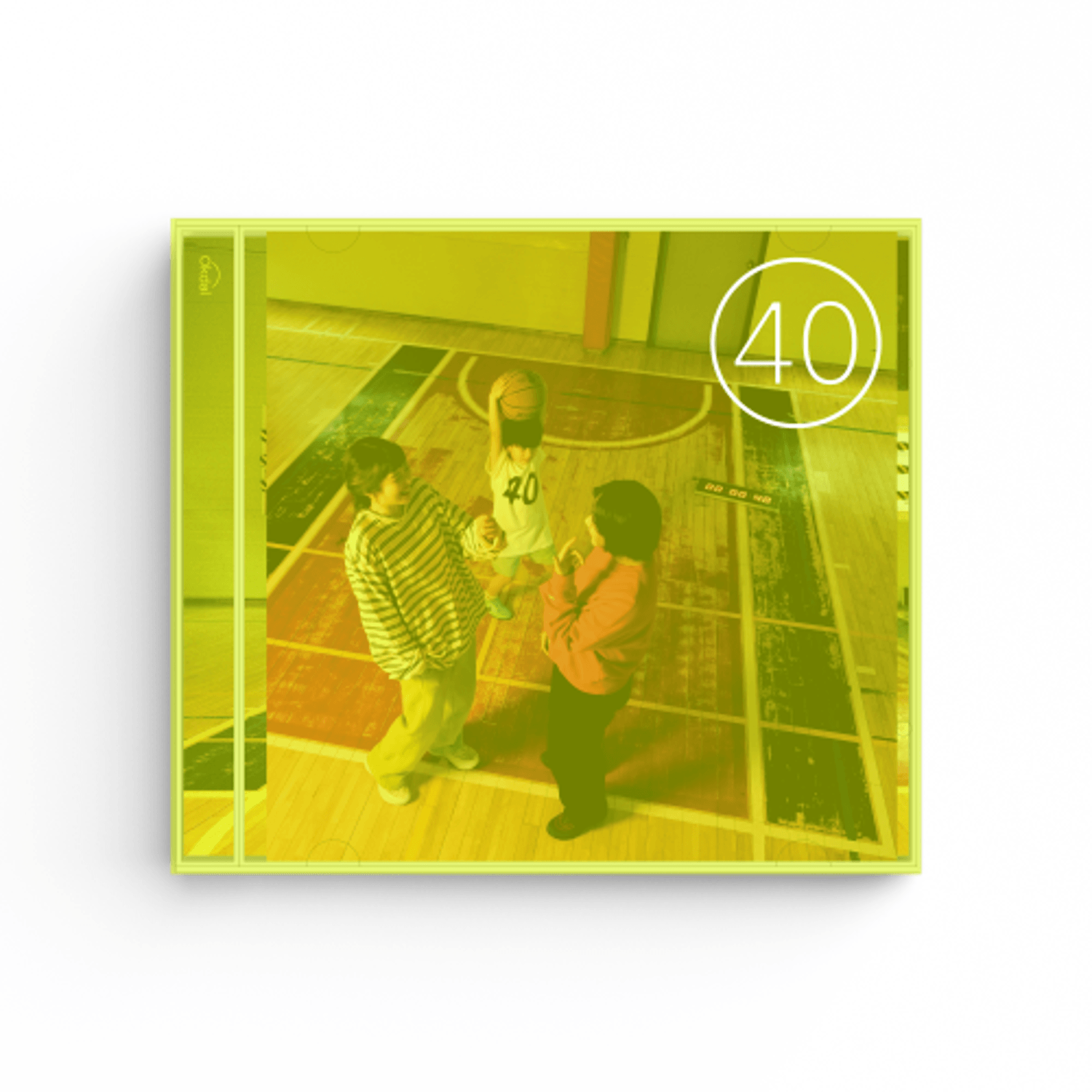 OKDAL - [40] - Album Kpop de la marque OKDAL, pochette visuelle en intérieur avec cercle 40, ambiance pop jaune/verte.