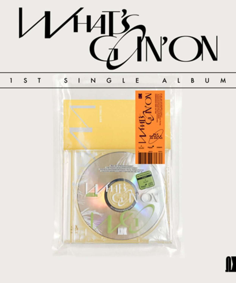 OMEGA X - 1st Single Album [WHAT’S GOIN’ ON] (S ver.) - Album Kpop : jaquette et CD en pochette, fond clair