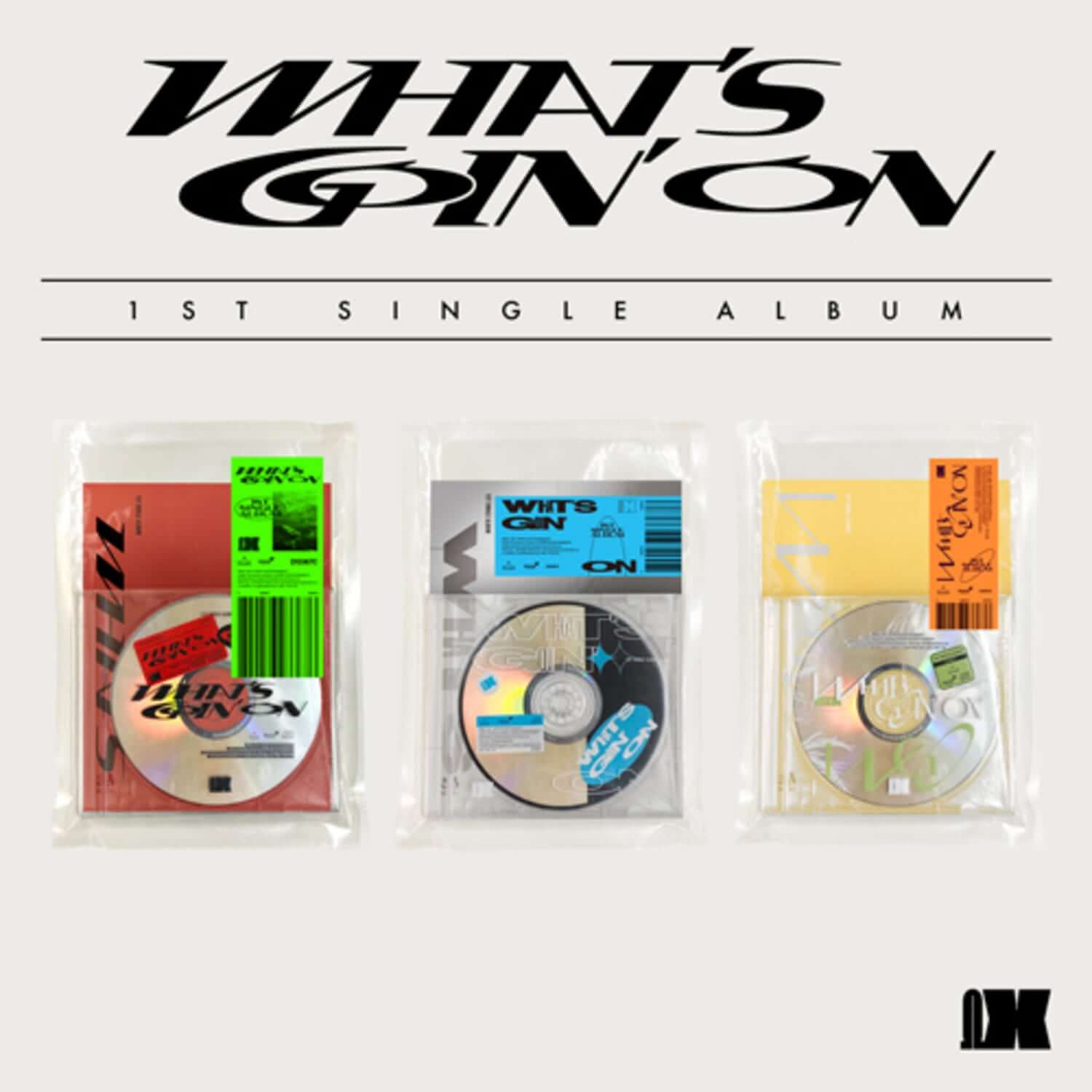 OMEGA X - 1st Single Album [WHAT’S GOIN’ ON] (Set ver.) - Album Kpop, set coffret avec pochettes, visuel pack produit.