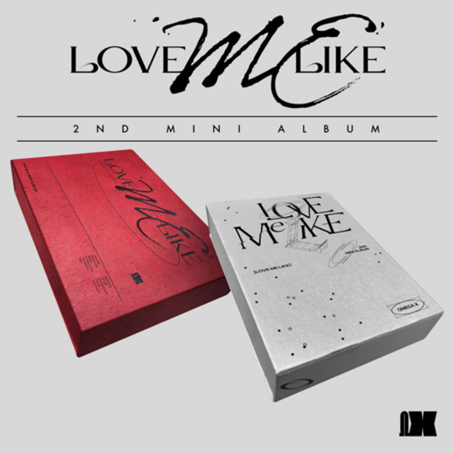 OMEGA X - 2nd Mini Album [LOVE ME LIKE] (SET) - Album Kpop, coffret collectionneur, visuel des versions rouge et blanche