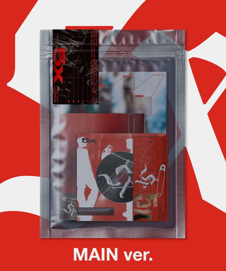 ONEUS - 11th MINI [5x] (MAIN ver.) - Album Kpop : pochette “MAIN ver.” dans un pack photo rouge/blanc, édition 5x