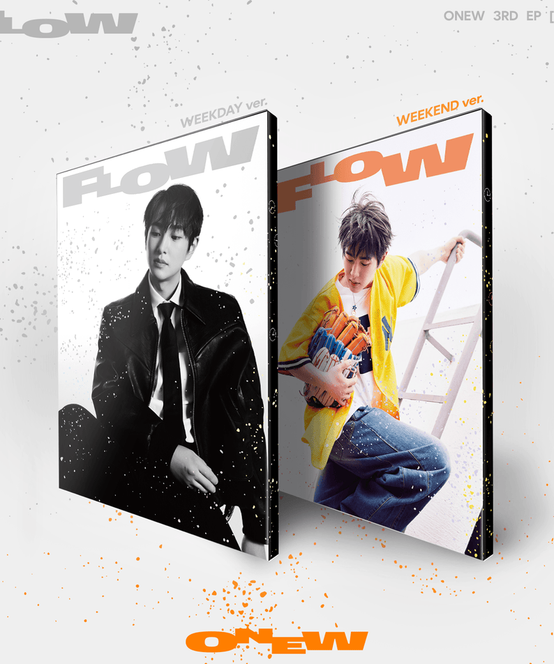ONEW - 3rd Album [FLOW] (Random) - Album Kpop, album photo WEEKDAY et WEEKEND sur fond FLOW, marque ONEW