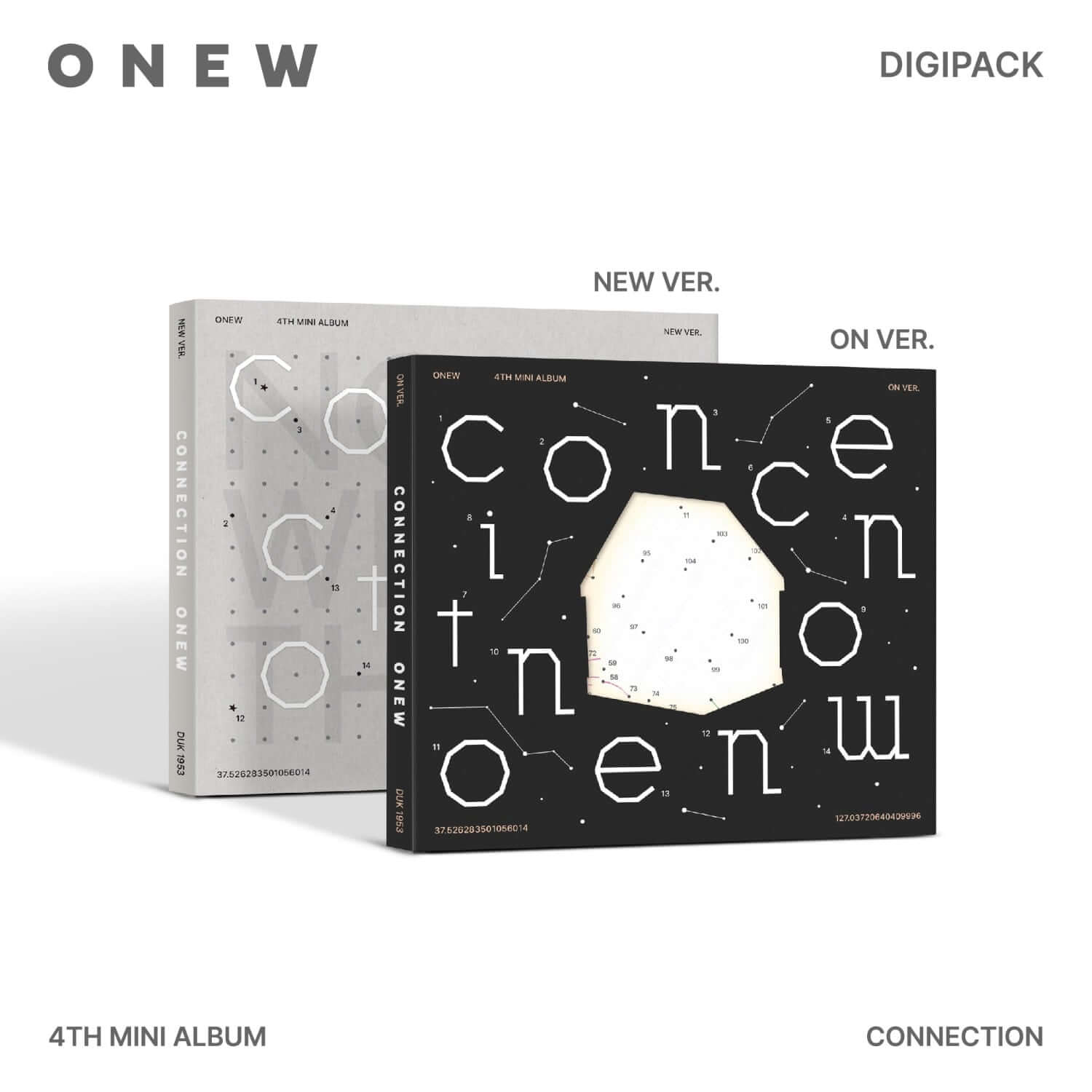 ONEW - 4th Mini Album [CONNECTION] (Digipack Ver.) (Random) - Album Kpop Digipack New ver sur fond blanc