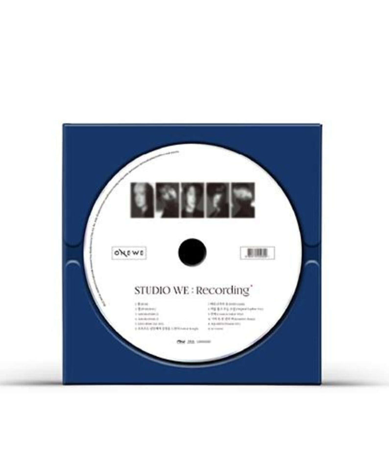 ONEWE - 2nd Demo Album [STUDIO WE : Recording #2] - Album Kpop, pochette bleue studio, visuel disque au centre
