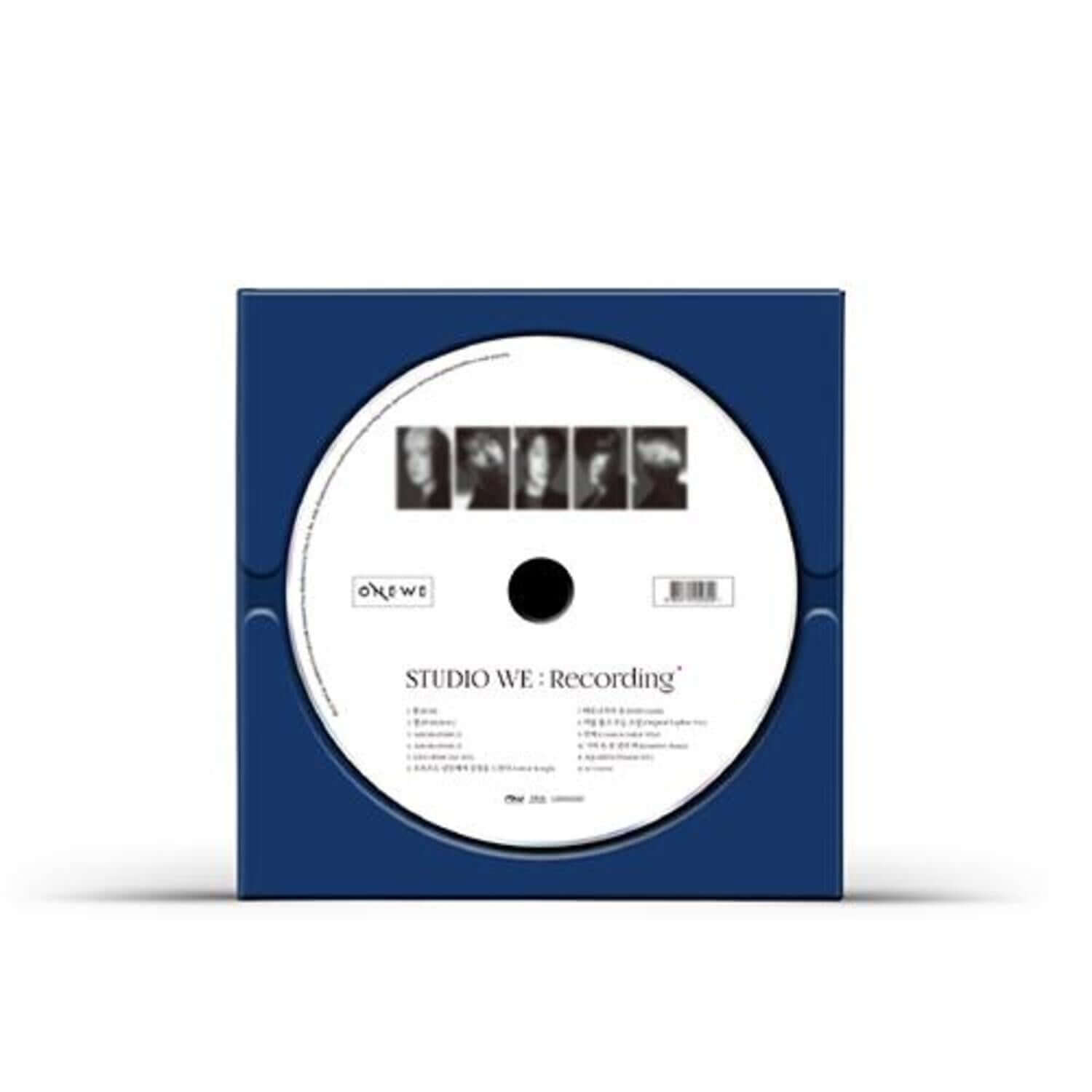 ONEWE - 2nd Demo Album [STUDIO WE : Recording #2] - Album Kpop, pochette bleue studio, visuel disque au centre
