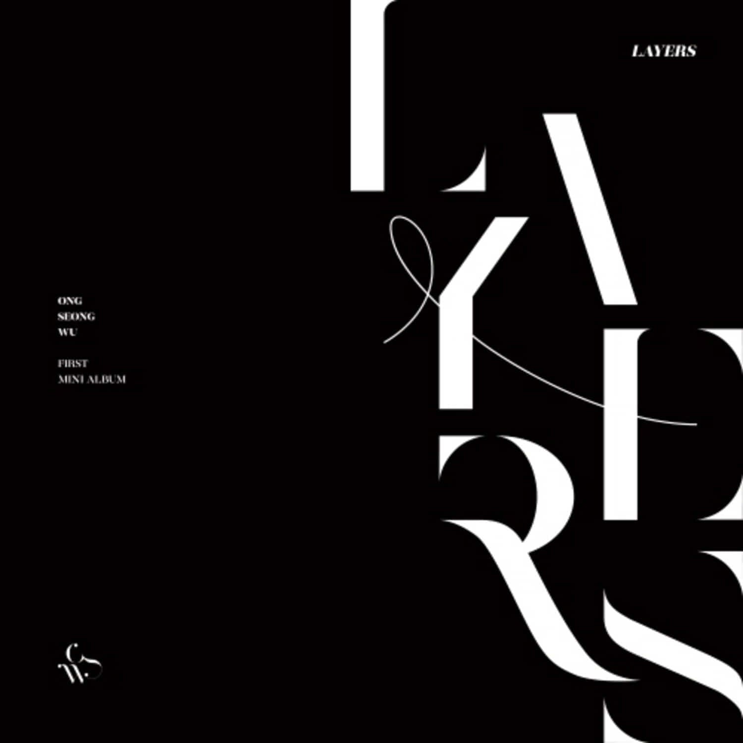 ONG SEONGWU - 1st Album [LAYERS] (BLACK ver.) - Album Kpop : visuel noir avec typographie « LAYERS ».