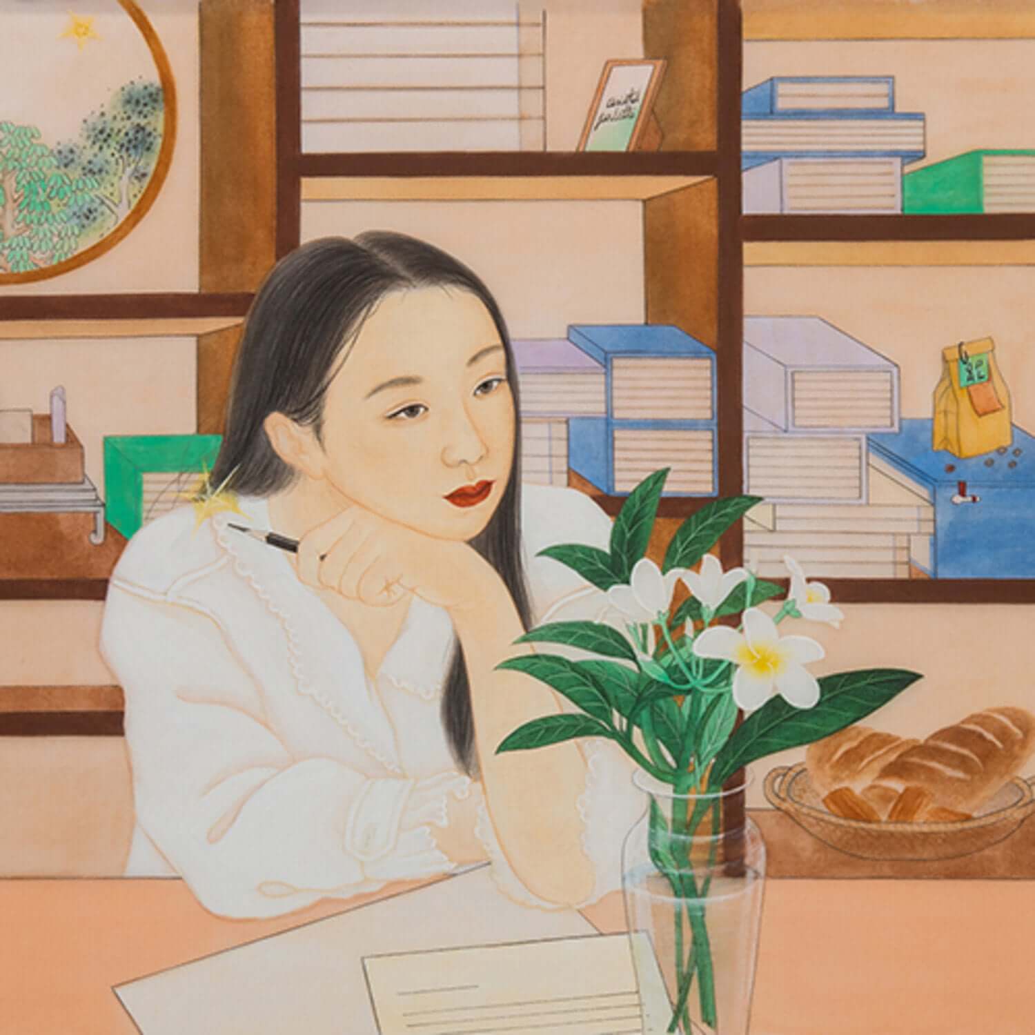 ORIENTAL PALETTE - [Oriental Palette] - Album Kpop, couverture avec portrait, fleurs et décor, style oriental par ORIENTAL PALETTE.
