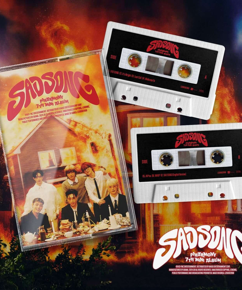 P1HARMONY - 7th Album [SAD SONG] (CASSETTE TAPE) : visuel Kpop avec cassette et jaquette, coffret collectionneur de marque P1HARMONY