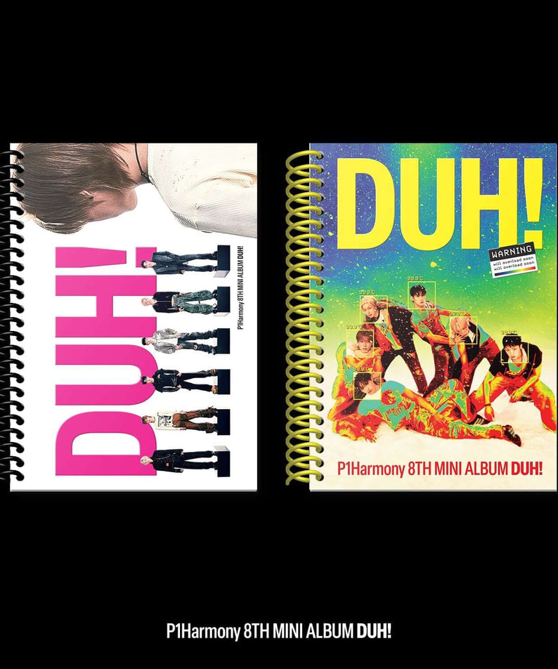 P1HARMONY - 8th Album [DUH!] (D Ver. / U Ver.) (Set of 2) - Album Kpop, visuels couvertures DUH! du set 2