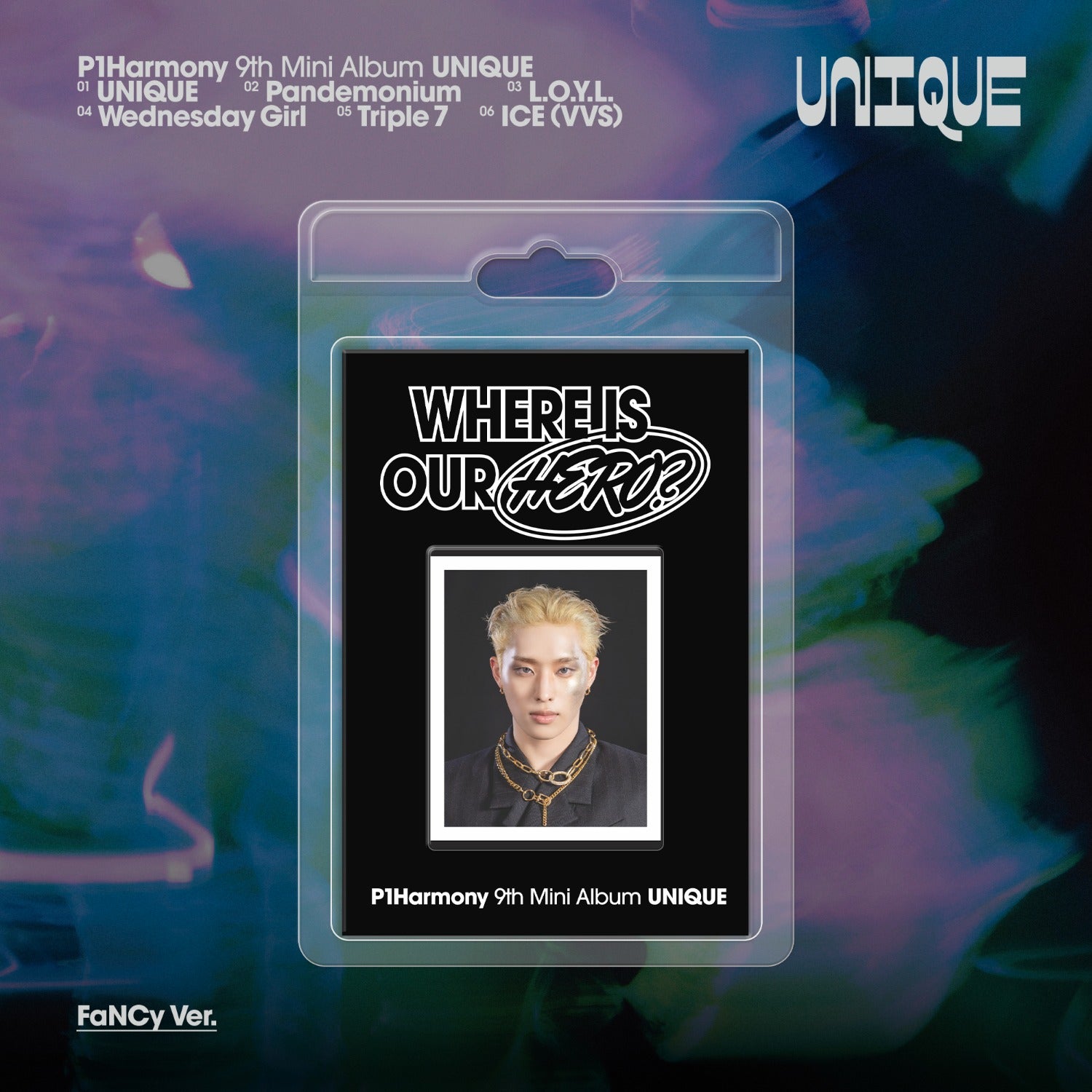 P1HARMONY - 9th Album [UNIQUE] (FaNCy Ver.) (Random 1 of 6) - Album Kpop, édition FanCy, pochette avec photo