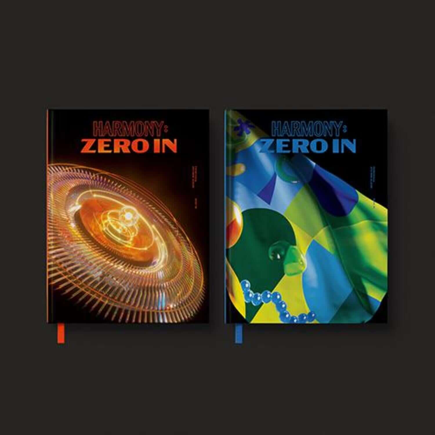 P1HARMONY - [HARMONY : ZERO IN] (4th Album)(Random 1 of 2) - Album Kpop : couverture double sur fond sombre, style audacieux