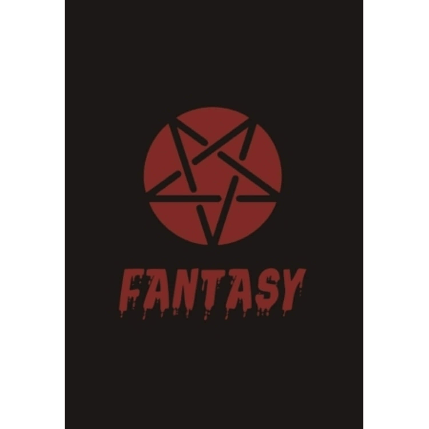 PINK FANTASY - FANTASY - Album Kpop, couverture noire “FANTASY” rouge, visuel fan art minimaliste du groupe