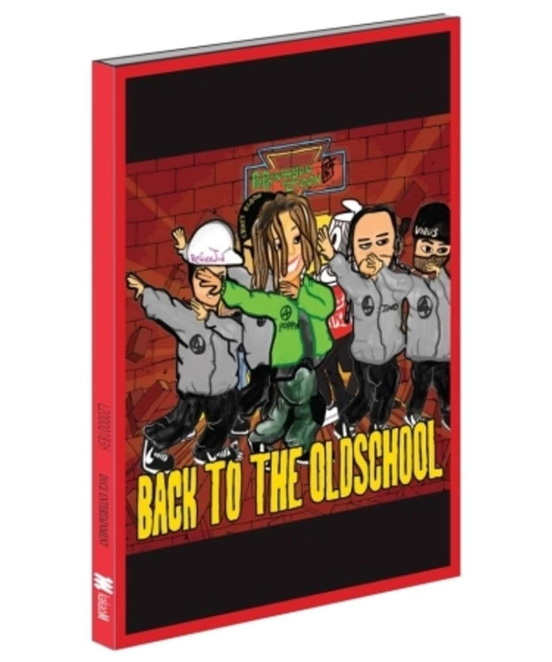 POPPIN HYUNJUN - BACK TO THE OLD SCHOOL (1ST ) - Album Kpop : jaquette rouge avec danseurs graffiti, style old school.