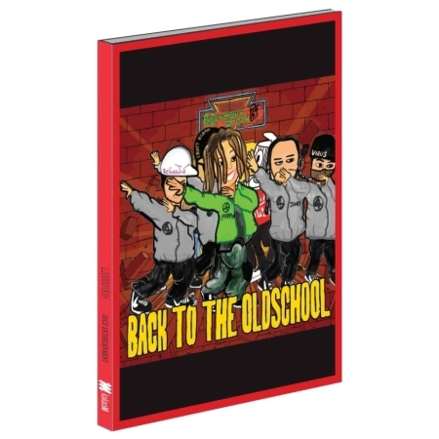 POPPIN HYUNJUN - BACK TO THE OLD SCHOOL (1ST ) - Album Kpop : jaquette rouge avec danseurs graffiti, style old school.
