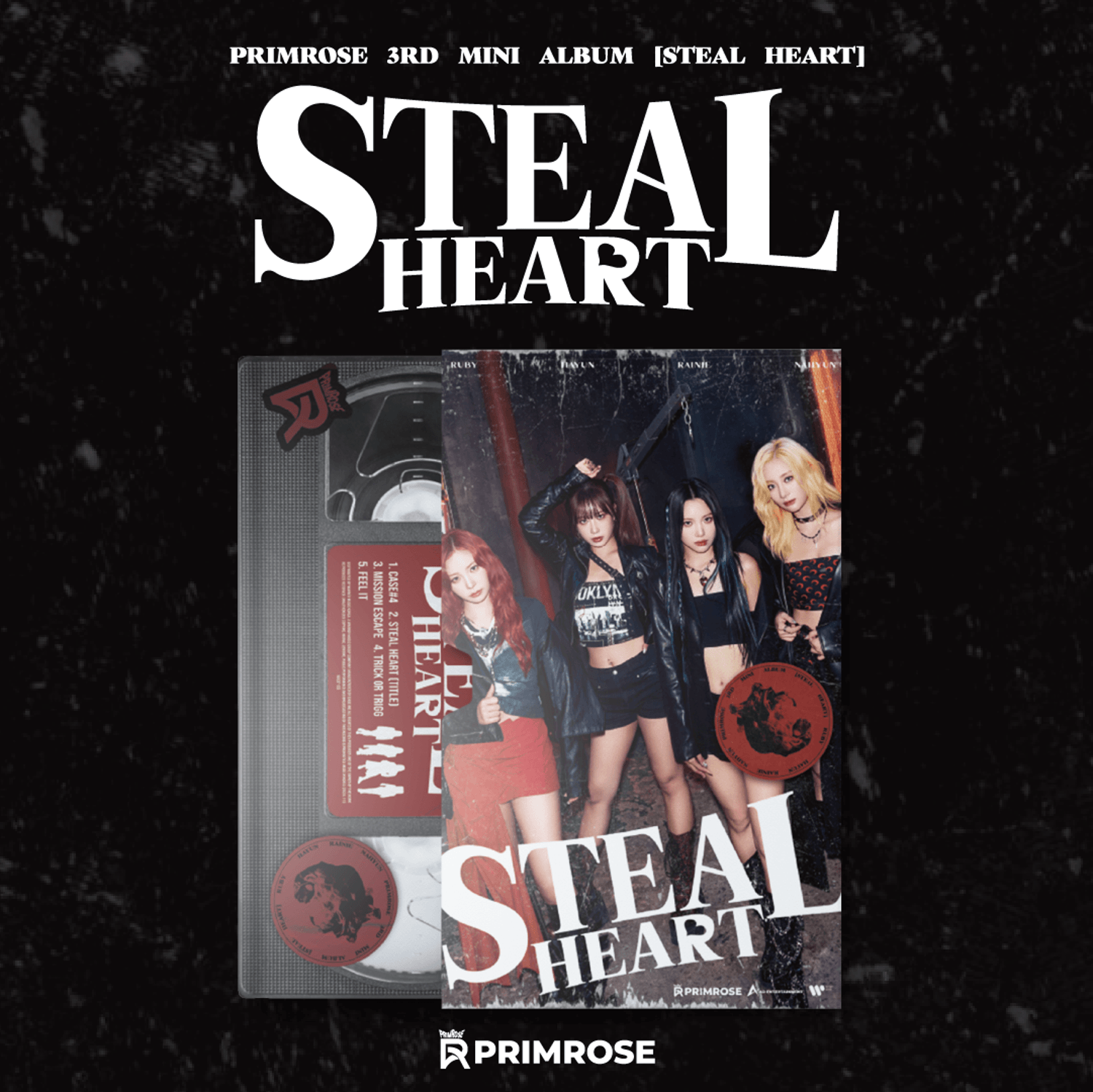 PRIMROSE - 3rd Album [Steal Heart] - Album Kpop : visuel cover groupe sur fond sombre, style K-pop, prêt à acheter.