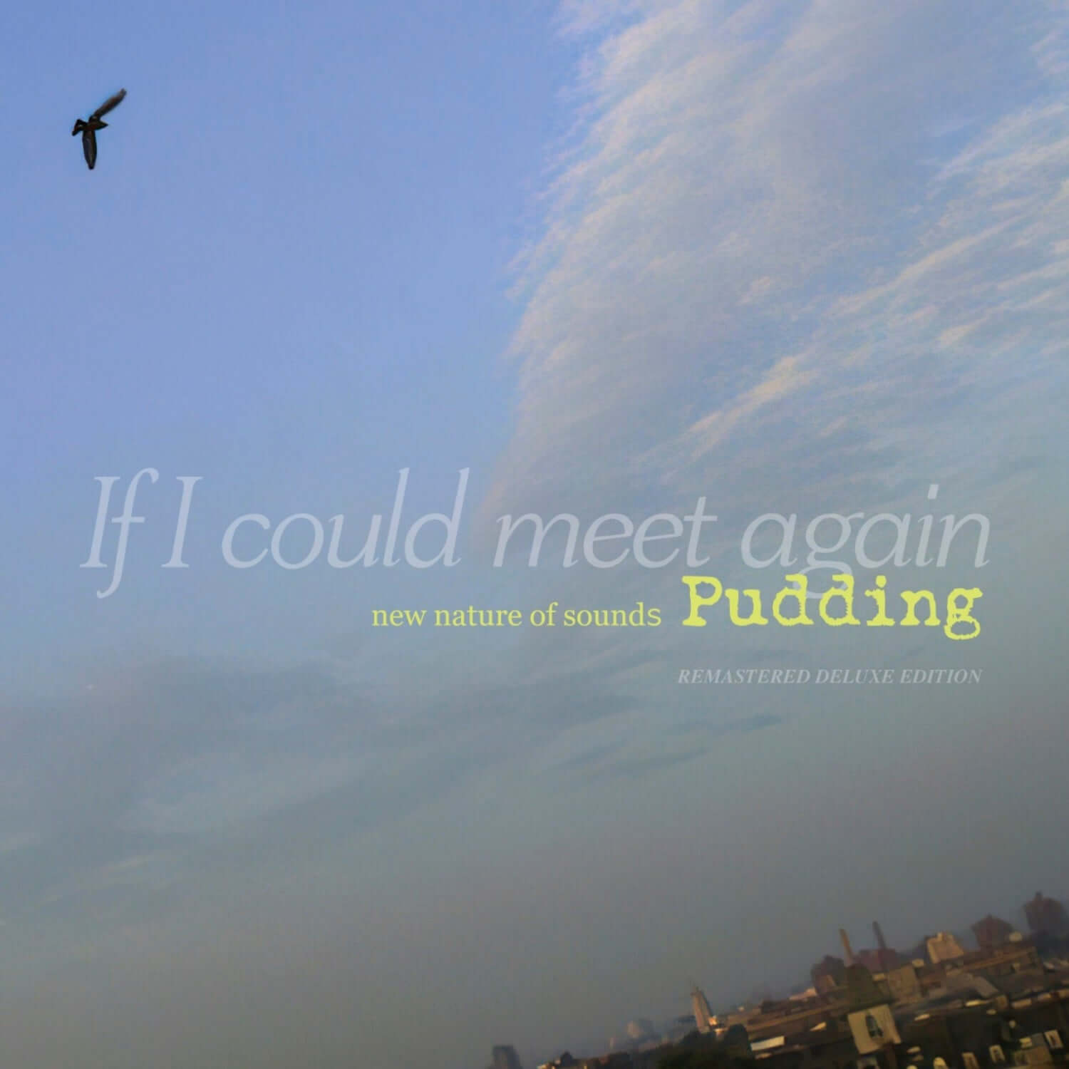 PUDDING - If I Could Meet Again [Remastered Deluxe Edition] 2CD : album Kpop, visuel ciel/ville, édition remasterisée, marque PUDDING.