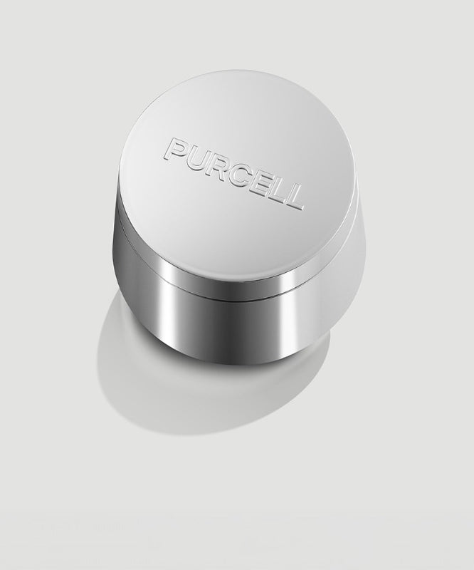 PURCELL PixelBiome™ After-Laser Rebooting Cream 50mL de PURCELL, pot cosmétique argenté sur fond clair.