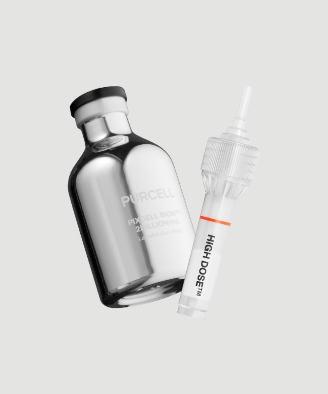 PURCELL PixelBiome™ Original 30mL + Booster Shot Set de la marque PURCELL, flacon et booster sur fond clair