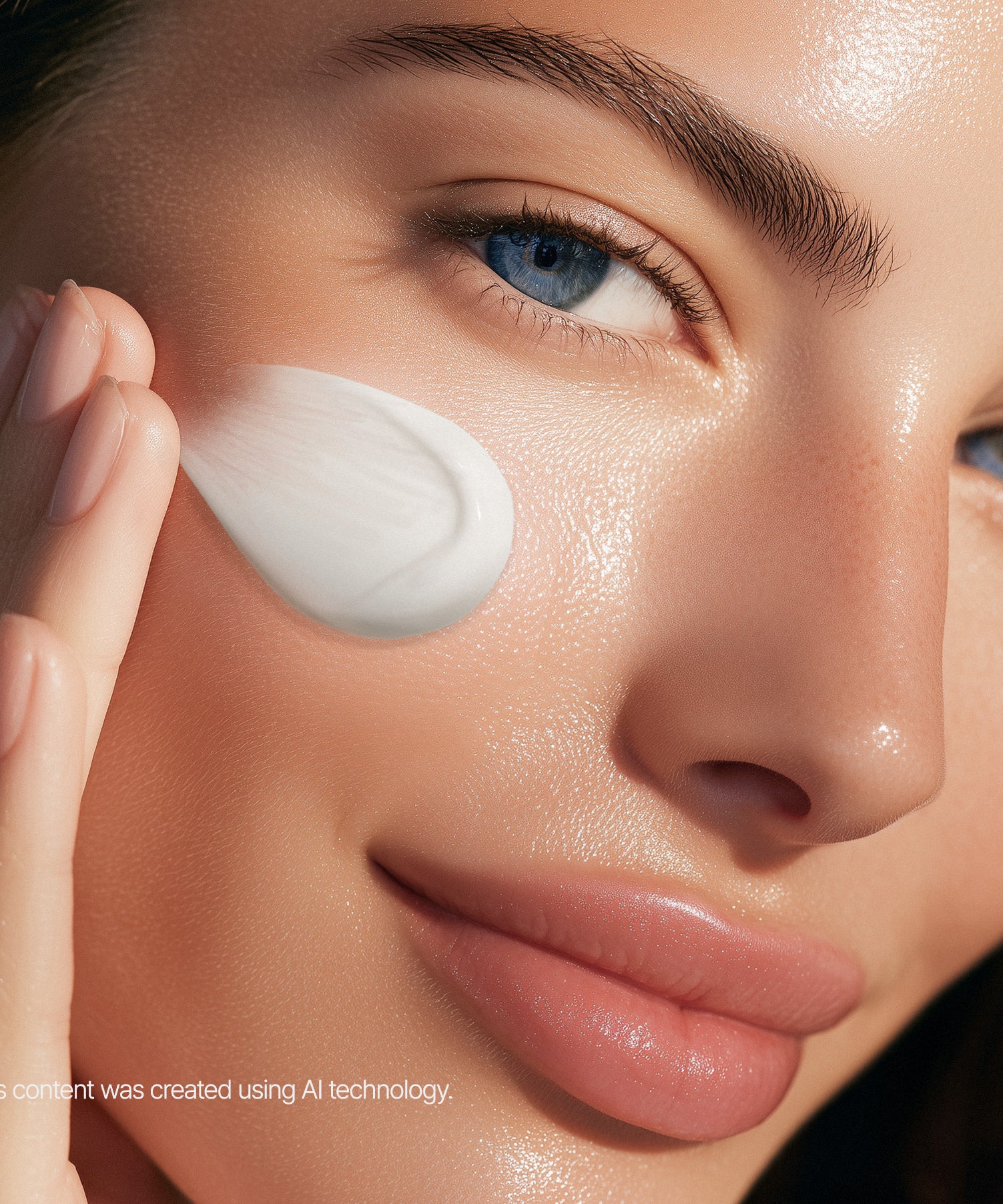PURITO Luminous Ceramide Moisturizer sur visage, application crème hydratante, peau lumineuse—PURITO, contexte beauté.