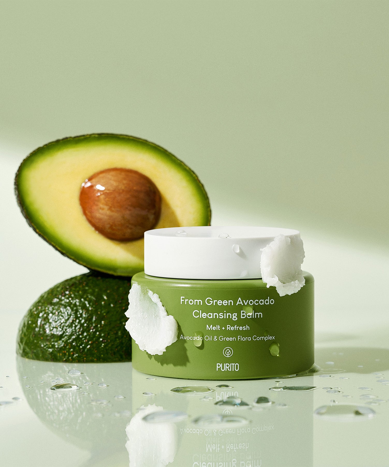 Le baume nettoyant PURITO From Green Avocado Cleansing Balm 100ml avec avocat, hydratation et fraîcheur.