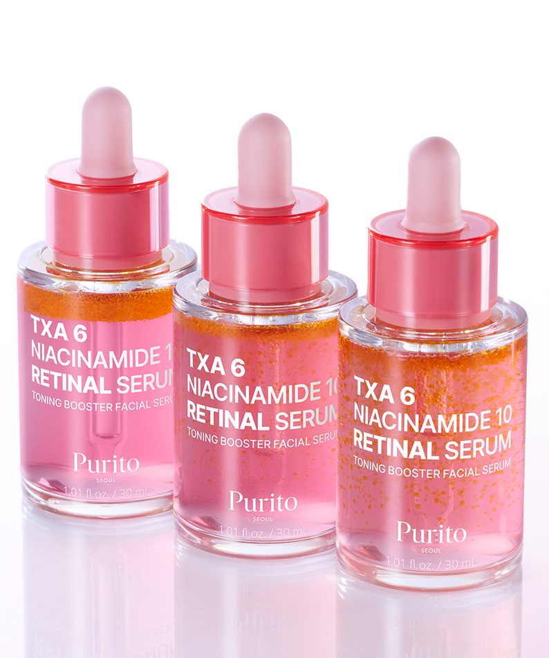 Flacons de serum PURITO Tranexamic Acid 6 Niacinamide 10 Retinal Serum 30ml pour soin de la peau