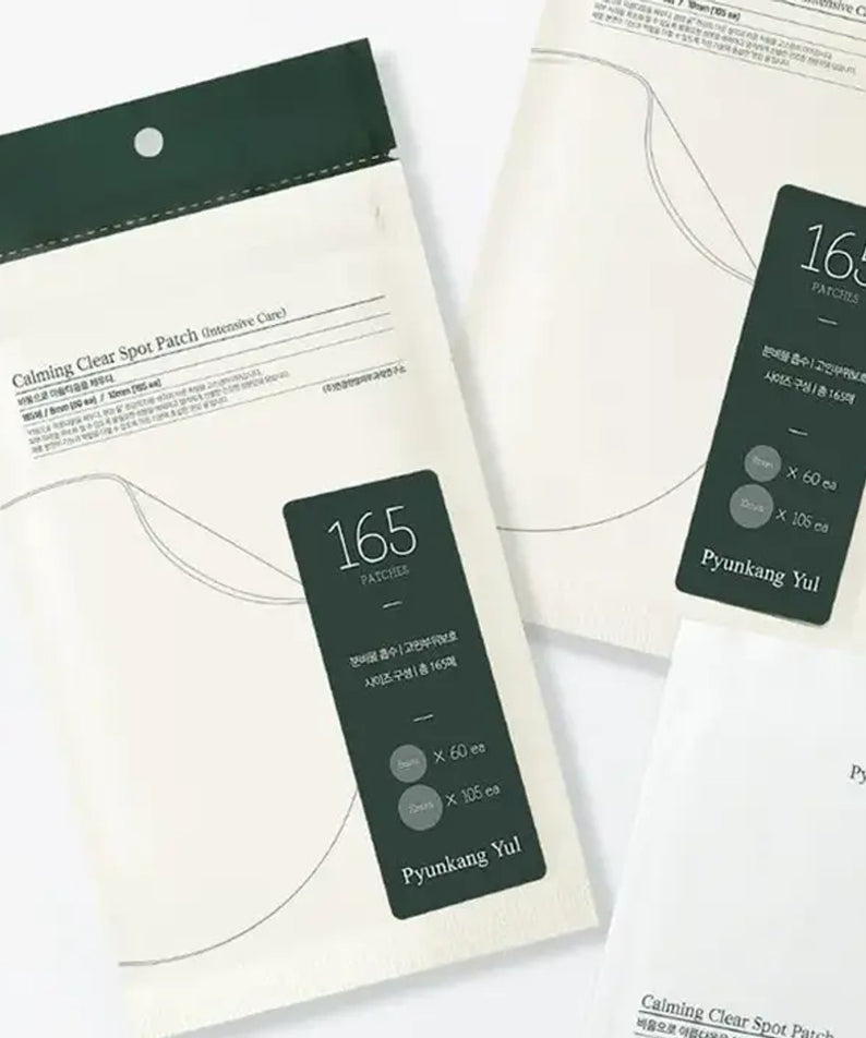 165 patches de PYUNKANG YUL True Clear Spot Patch Intensive Care Vibevel, emballages blancs et verts.