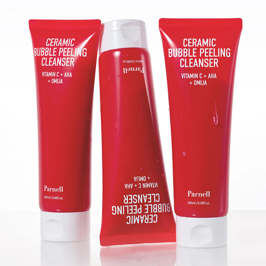 PARNELL  AHA Omija Ceramic Bubble Peeling Cleanser 180ml