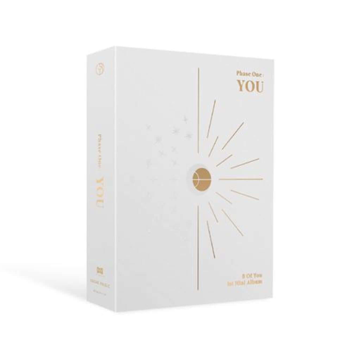 RAIN - 1st Album [PHASE ONE: YOU] (6AM VER.) - Album Kpop, jaquette blanche “YOU” sur fond clair, studio.