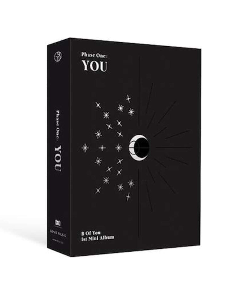 RAIN - 1st Album [PHASE ONE: YOU] (6PM VER.) - Album Kpop, jaquette noire “YOU” avec visuels étoiles, sur fond blanc.