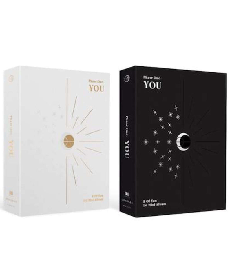 RAiN - 1st Album [PHASE ONE: YOU] - Album Kpop par RAIN, boîtiers blanc et noir, visuel studio sur fond clair.