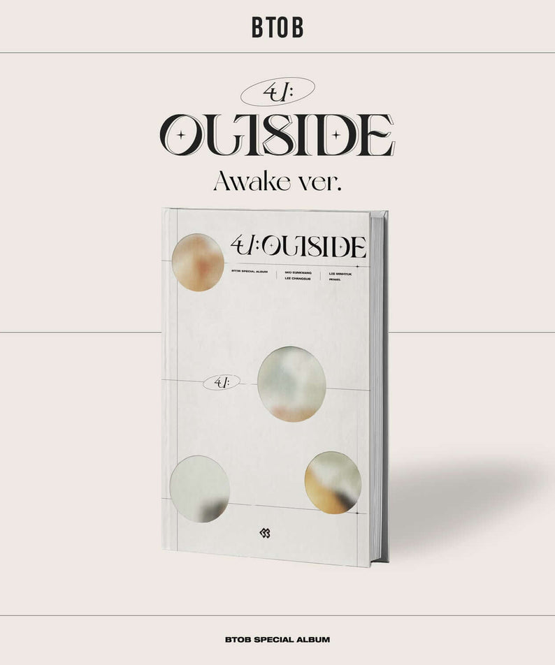 RAIN - [4U : OUTSIDE (Awake ver.) ] - Album Kpop, couverture BTOB sur fond élégant, produit en pack
