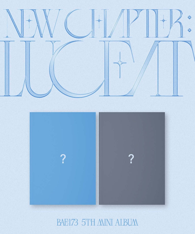 RAIN - 5th Album [NEW CHAPTER : LUCEAT] (SHADOW ver.) - Album Kpop, pochette bleu et grise, visuel minimal.